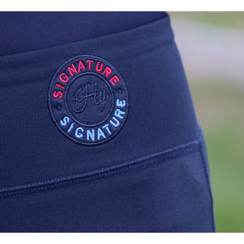 Hy Signature Riding Skins - Navy/Red-2